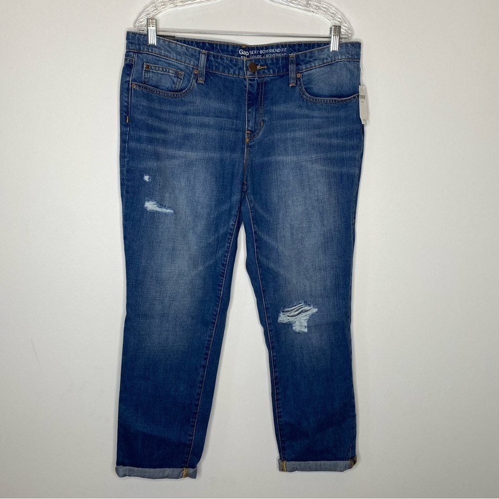 Gap Distressed Sexy Boyfriend Jeans